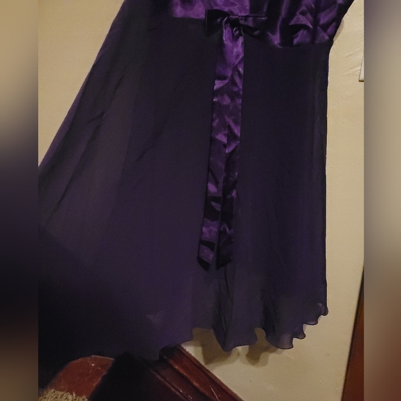 Victoria's Secret Plum Purple Sateen Silk Chiffon Lingerie Teddy size XL - Picture 7 of 11